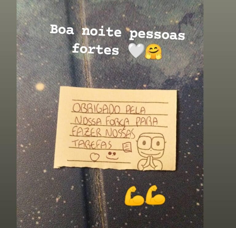 Obrigado pela força de fazer nossas tarefas